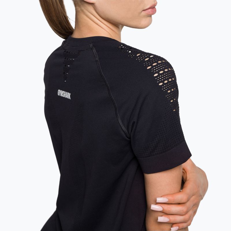 Moteriški treniruočių marškinėliai Gymshark Energy Seamless black 4