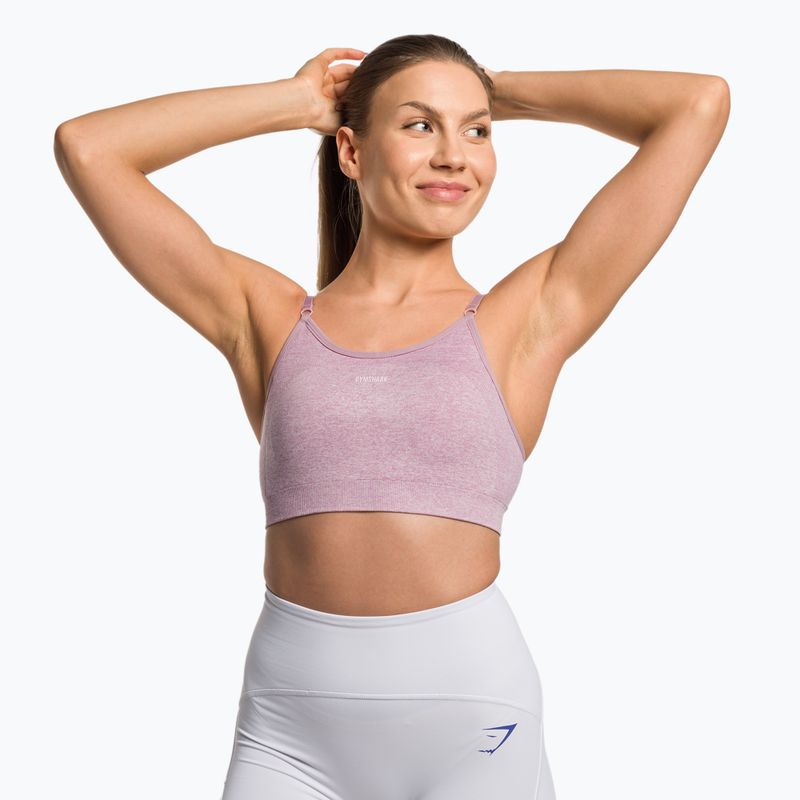 Gymshark Flex Strappy Sportinė fitneso liemenėlė violetinė