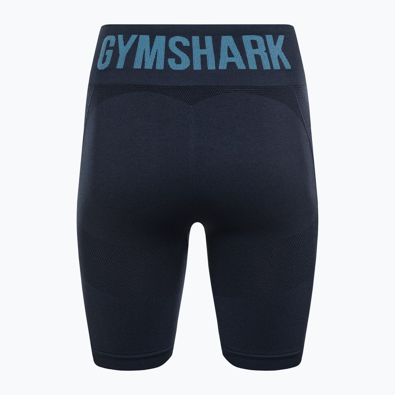 Moteriški "Gymshark Flex" dviračių treniruočių šortai tamsiai mėlyni 7