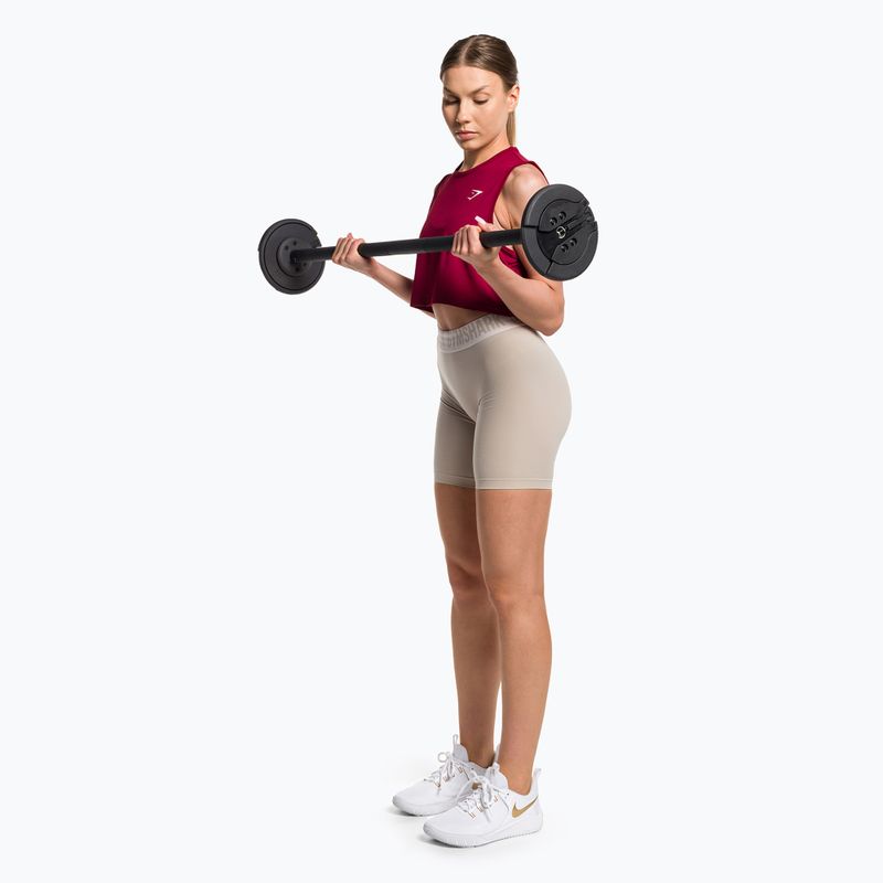 Moteriški "Gymshark Fit" dviračių treniruočių šortai žvirgždo pilkos spalvos 2