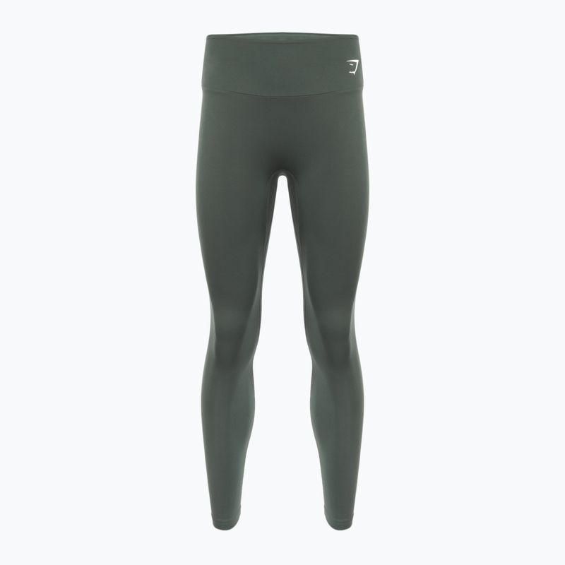 Moteriškos treniruočių tamprės Gymshark Training Full Length obsidian / green