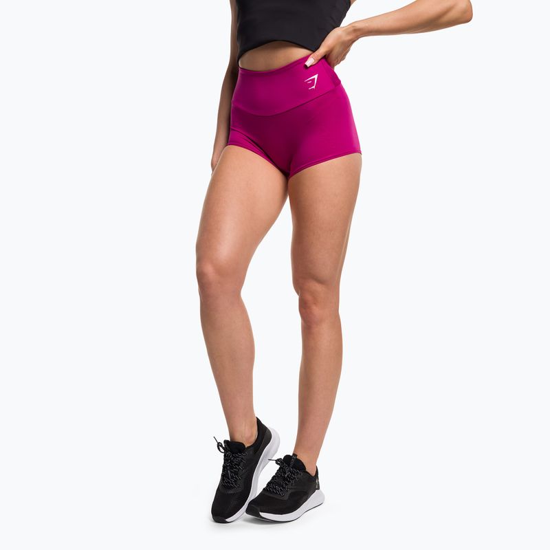 Moteriški "Gymshark" trumpi treniruočių šortai berry pink