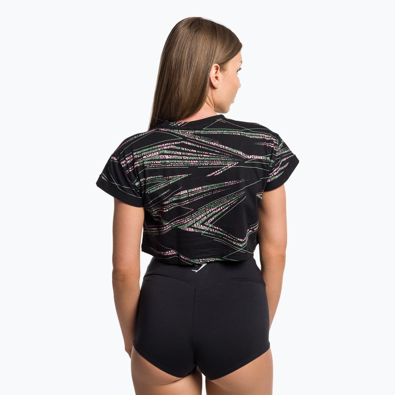 Moteriška treniruočių viršutinė dalis Gymshark Zone Graphic Crop black/lime 3