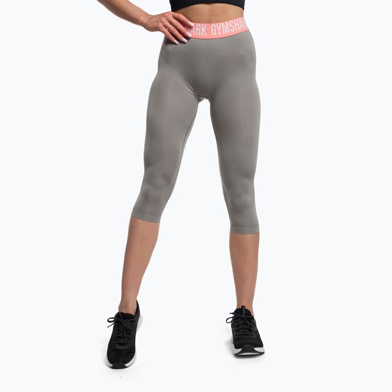 Moteriškos treniruočių tamprės Gymshark Fit Cropped smokey grey