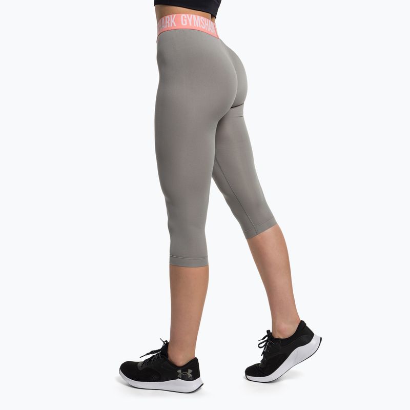 Moteriškos treniruočių tamprės Gymshark Fit Cropped smokey grey 3