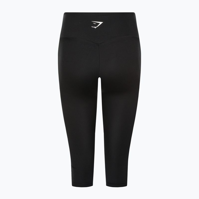Moteriškos "Gymshark Training Cropped" juodos/baltos spalvos tamprės 6