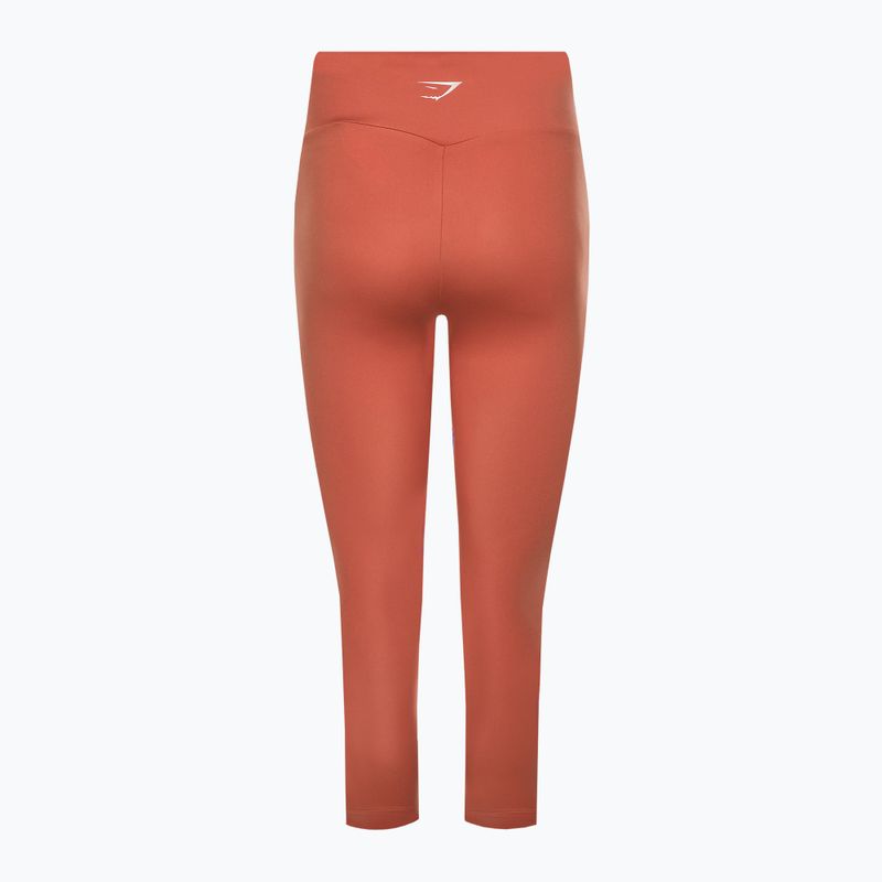 Moteriškos "Gymshark" treniruočių tamprės 7/8 earth orange 6