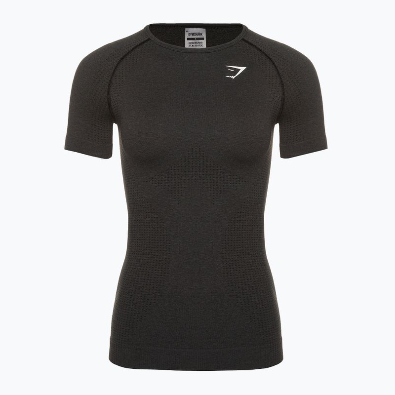 Moteriški treniruočių marškinėliai Gymshark Vital Seamless black/marl 5