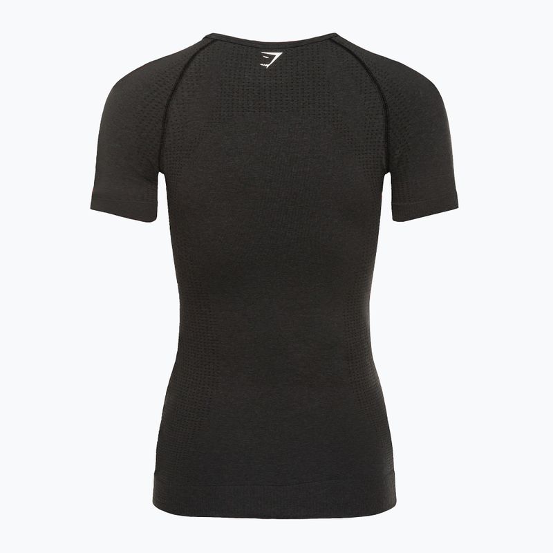 Moteriški treniruočių marškinėliai Gymshark Vital Seamless black/marl 6