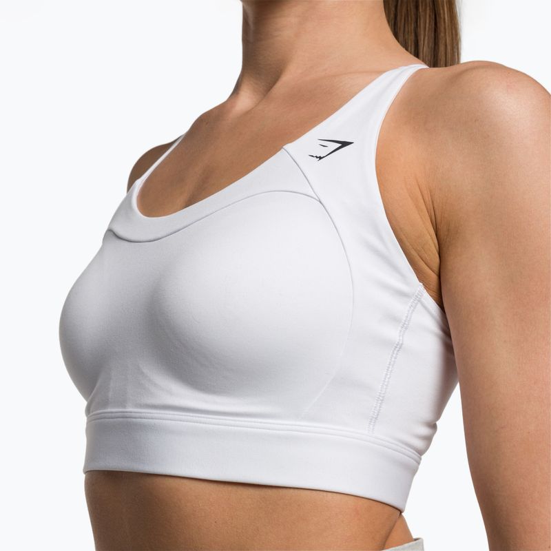 "Gymshark Racer Back Training" sportinė fitneso liemenėlė balta 5