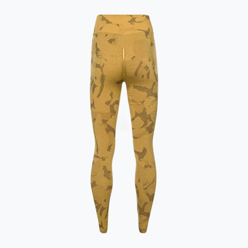 Moteriškos treniruočių tamprės Gymshark Adapt Camo Savanna Seamless geltonos/baltos spalvos 6