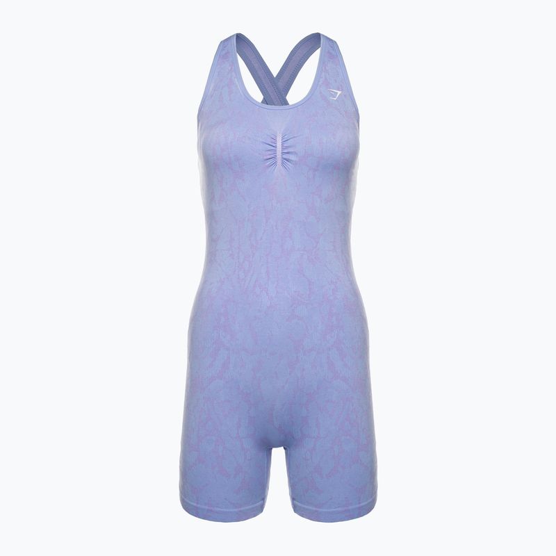 "Gymshark Adapt Animal Butterfly" fitneso liemenėlė alpine blue/purple/white 5