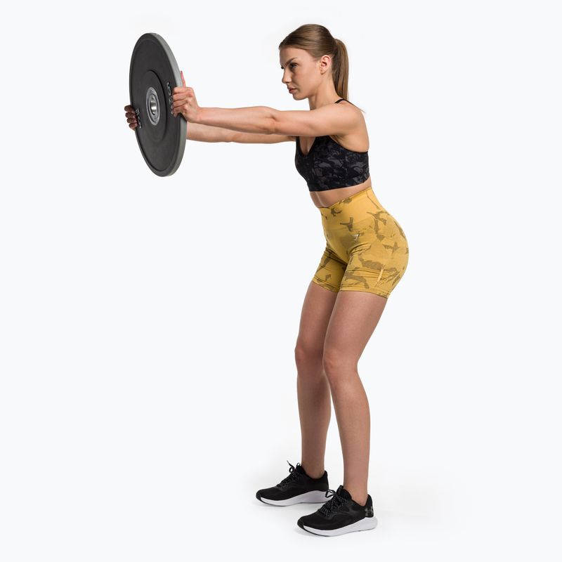 Moteriški treniruočių šortai Gymshark Adapt Camo Savanna Seamless indian yellow 2