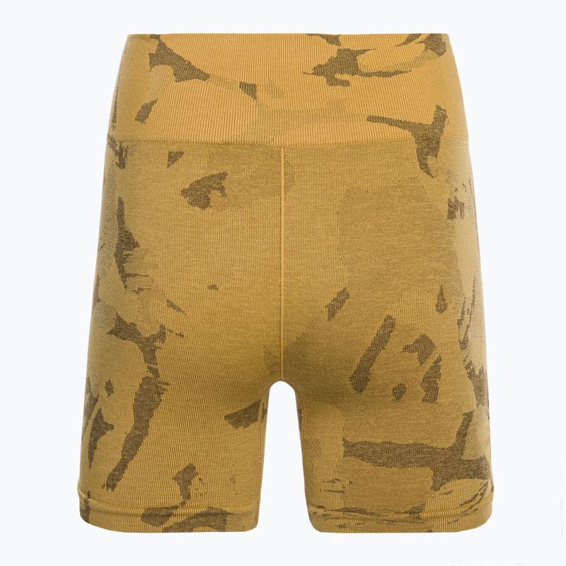 Moteriški treniruočių šortai Gymshark Adapt Camo Savanna Seamless indian yellow 6