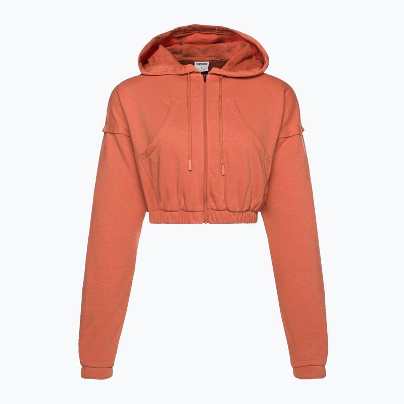 Moteriški treniruočių marškinėliai Gymshark KK Twins Zip Up Crop orange 5