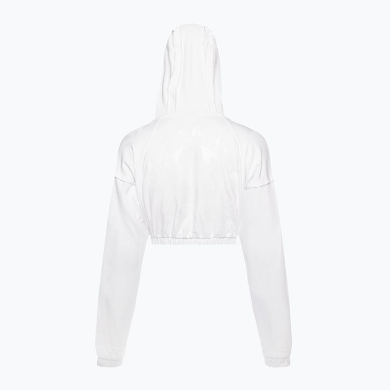 Moteriški treniruočių marškinėliai Gymshark KK Twins Zip Up Crop white 6