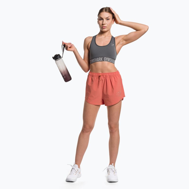 Moteriški treniruočių šortai Gymshark KK Twins Woven earth orange 2