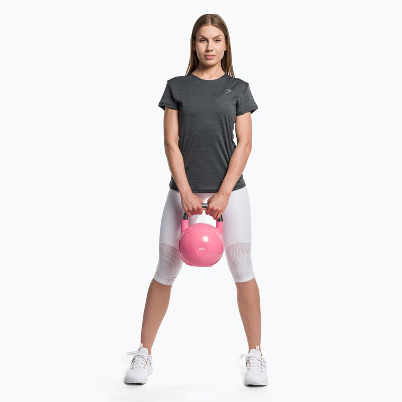 Moteriški marškinėliai Gymshark Running Top SS tamsiai pilkos spalvos treniruočių marškinėliai 2