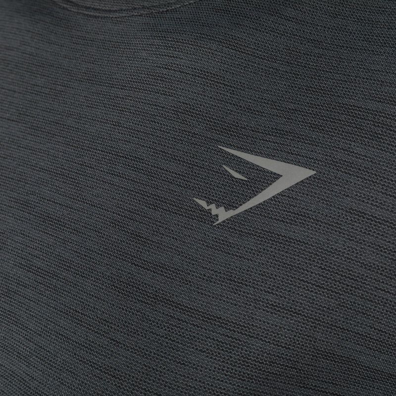 Moteriški marškinėliai Gymshark Running Top SS tamsiai pilkos spalvos treniruočių marškinėliai 7