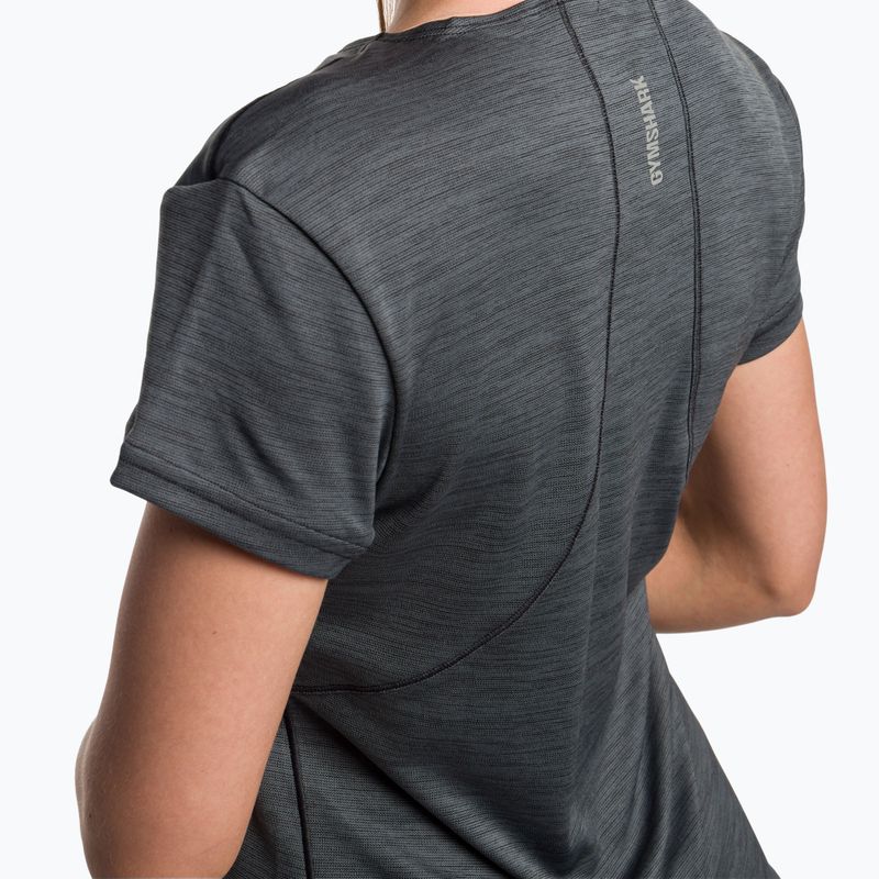 Moteriški marškinėliai Gymshark Running Top SS tamsiai pilkos spalvos treniruočių marškinėliai 4