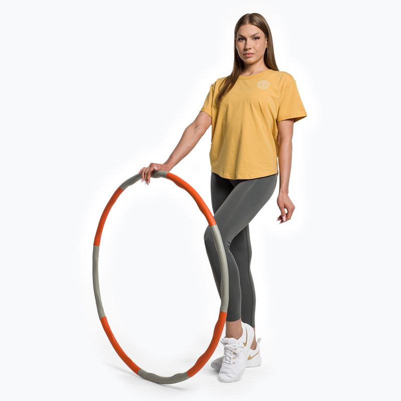 Moteriški treniruočių marškinėliai Gymshark GFX Legacy Tee yellow/white 2