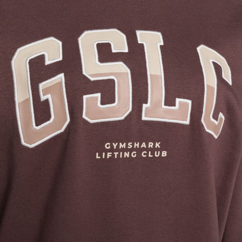 Moteriški treniruočių marškinėliai Gymshark Gfx Gslc Oversized brown 7