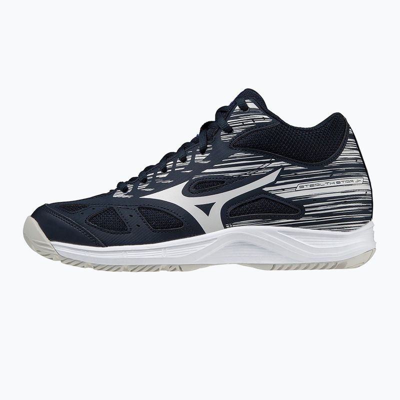 Mizuno Stealth Star Mid vaikiški rankinio bateliai tamsiai mėlyni X1GC211502 9