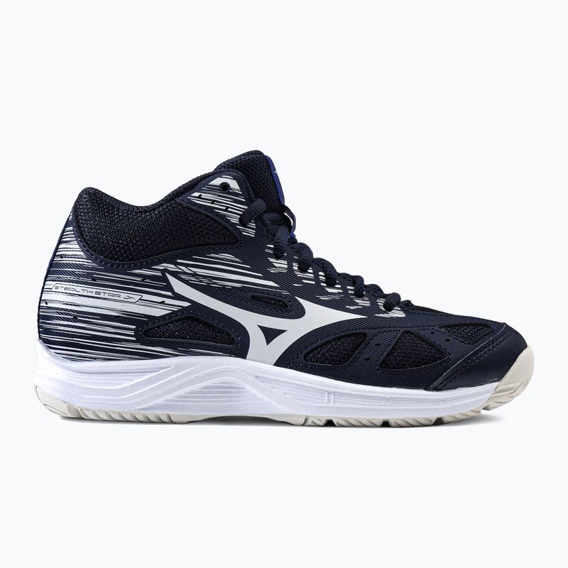 Mizuno Stealth Star Mid vaikiški rankinio bateliai tamsiai mėlyni X1GC211502 2