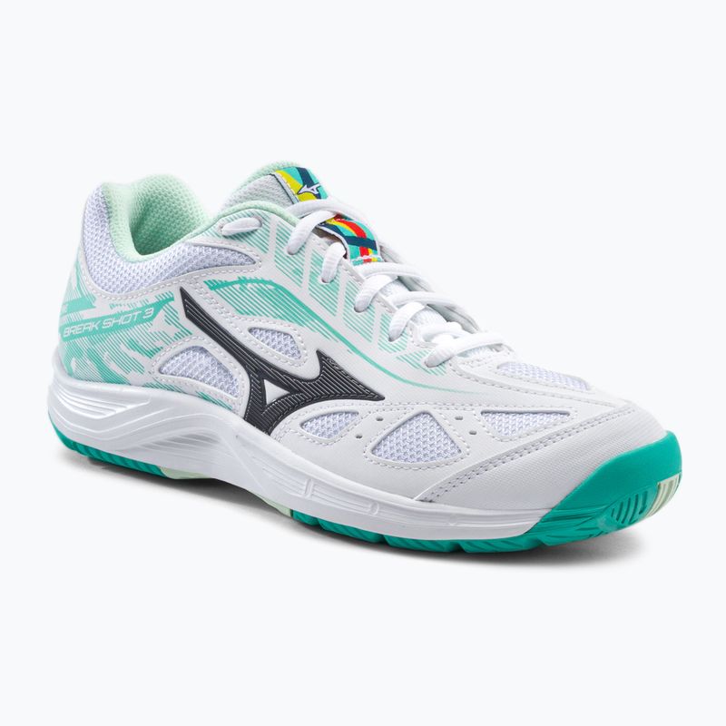 Moteriški teniso bateliai Mizuno Break Shot 3 AC white and green 61GA212623
