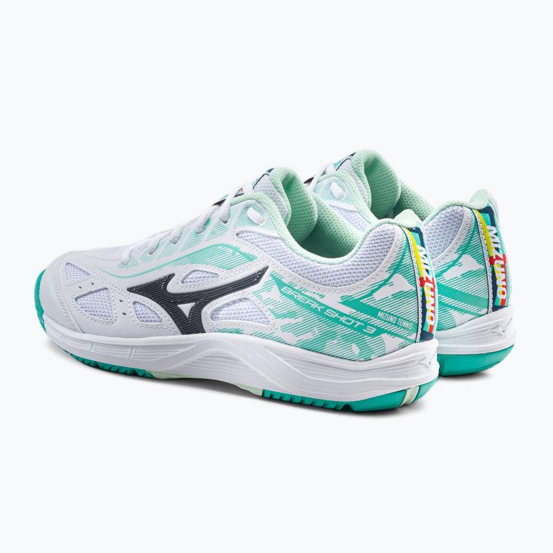 Moteriški teniso bateliai Mizuno Break Shot 3 AC white and green 61GA212623 3