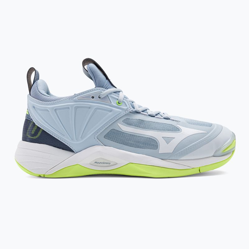 Vyriški tinklinio bateliai Mizuno Wave Momentum 2 heather/white/neo lime 2