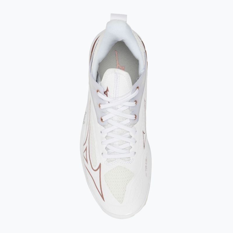 Moteriški rankinio bateliai Mizuno Wave Mirage 4 white/rose/snow white 5
