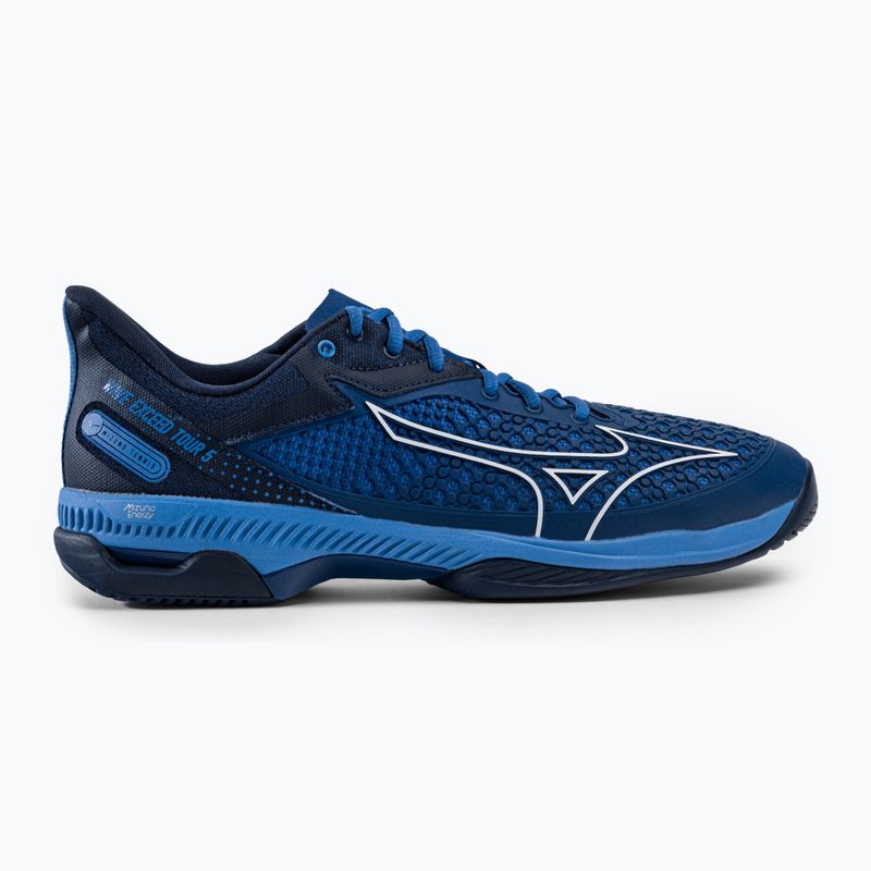 Vyriški teniso bateliai Mizuno Wave Exceed Tour 5 AC navy blue 61GA227026 2