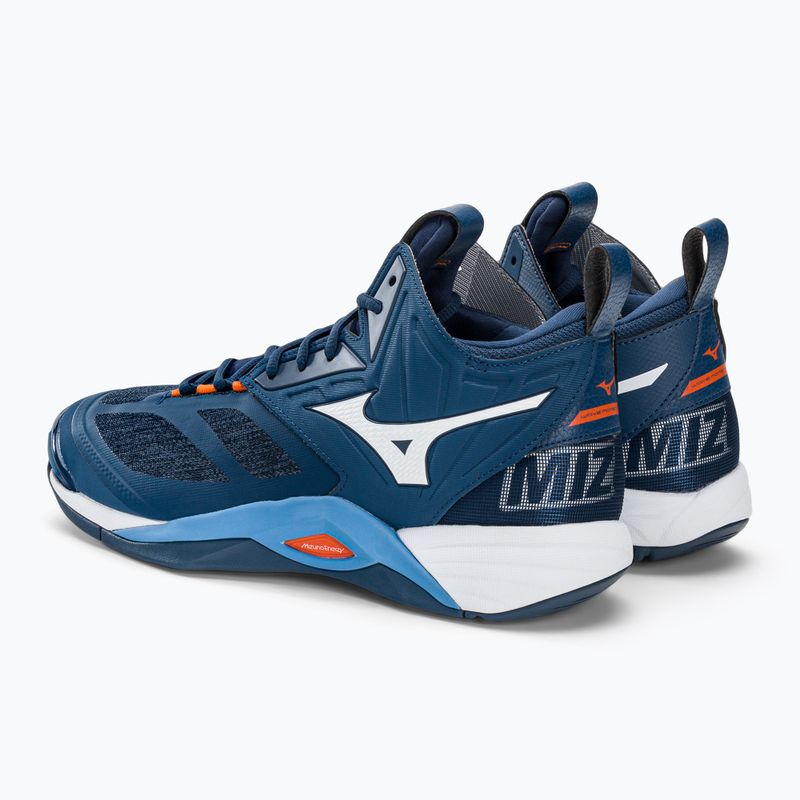 Vyriški tinklinio bateliai Mizuno Wave Momentum 2 Mid navy blue V1GA211721 3