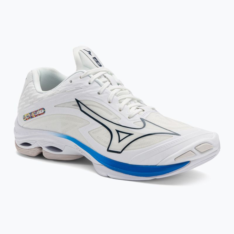 Vyriški tinklinio bateliai Mizuno Wave Lightning Z7 undyed white/moonlit ocean/peace blue