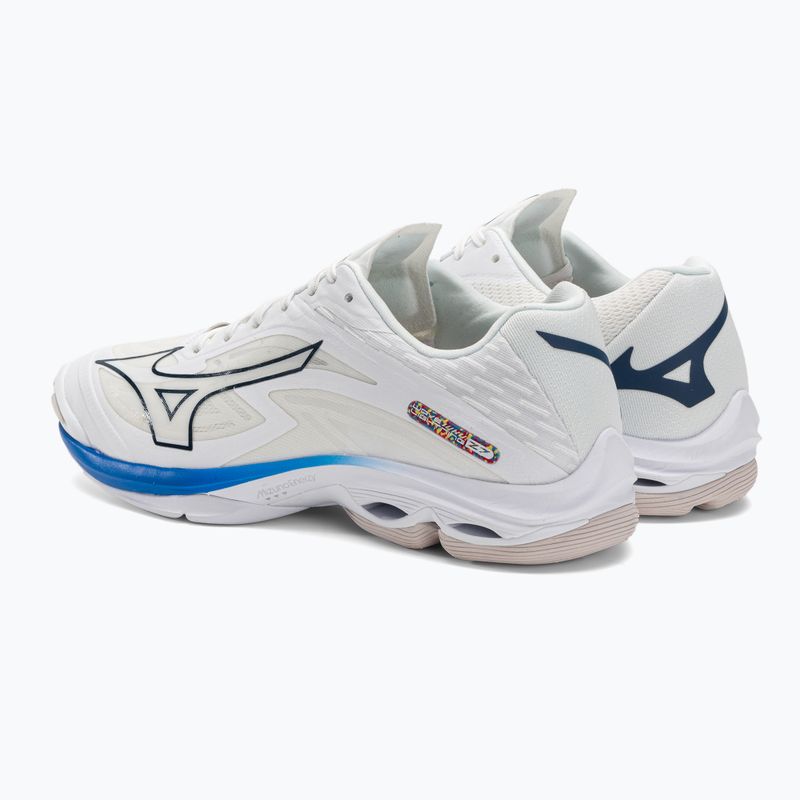Vyriški tinklinio bateliai Mizuno Wave Lightning Z7 undyed white/moonlit ocean/peace blue 4