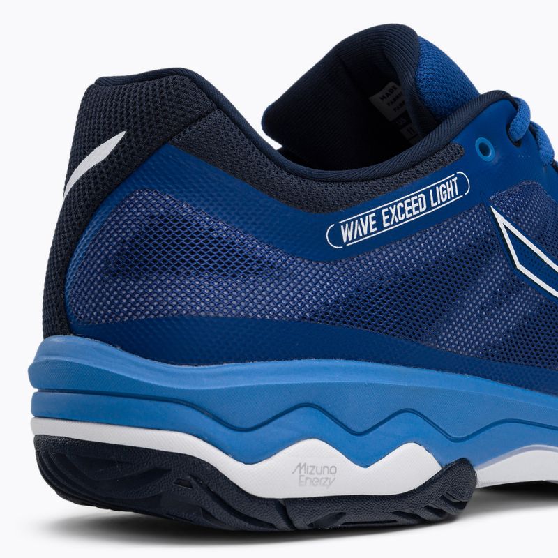 Vyriški teniso bateliai Mizuno Wave Exceed Light AC navy blue 61GA221826 8