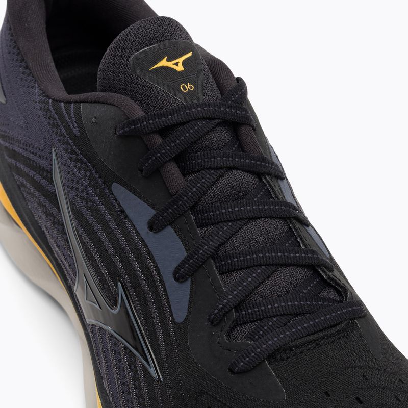 Vyriški bėgimo bateliai Mizuno Wave Sky 6 black/tradewinds/gold fusion 8