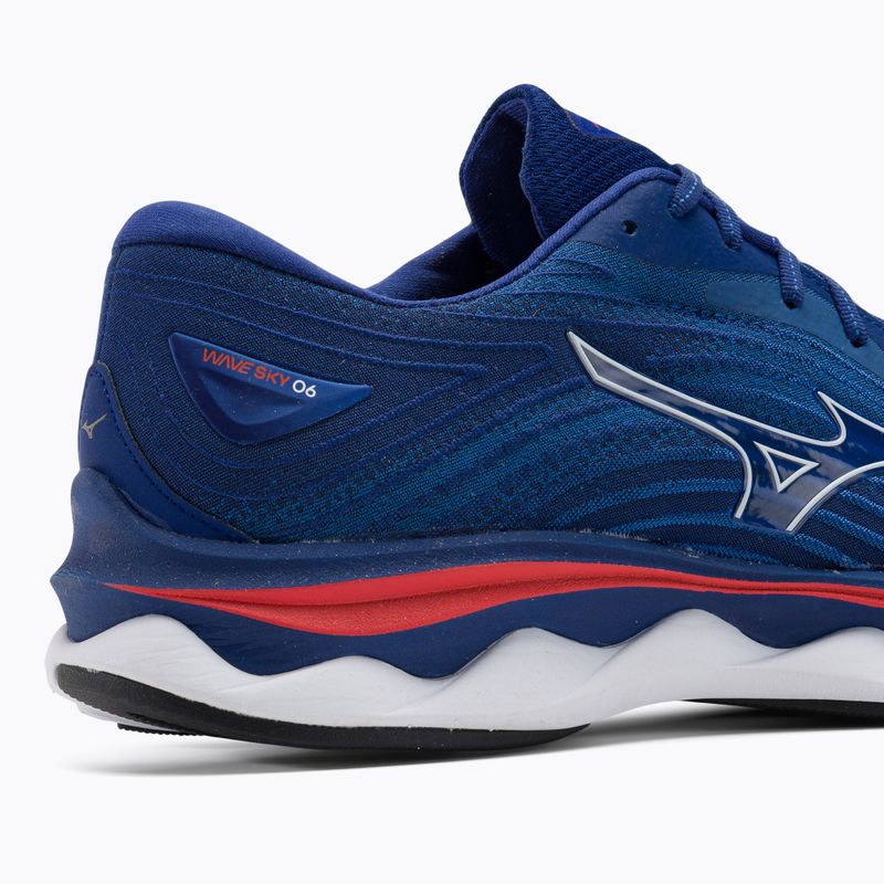 Vyriški bėgimo bateliai Mizuno Wave Sky 6 turquoise sea/white/cherry tomato 11