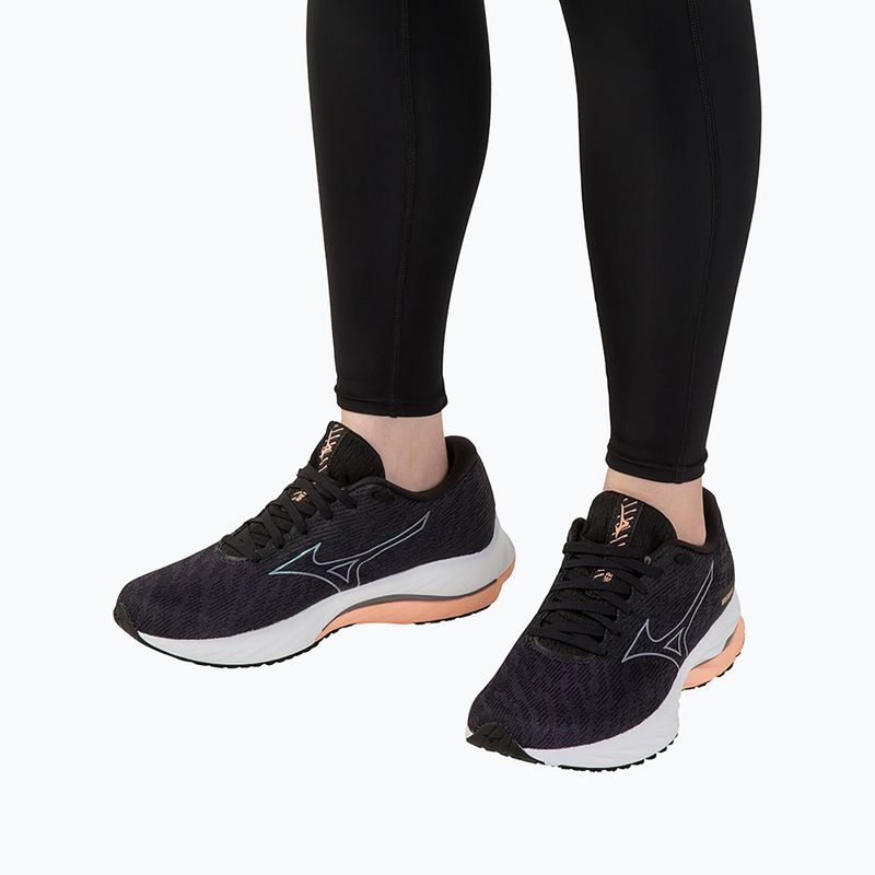 Moteriški bėgimo bateliai Mizuno Wave Rider 26 odyssey grey/quicksilver/salmon 3