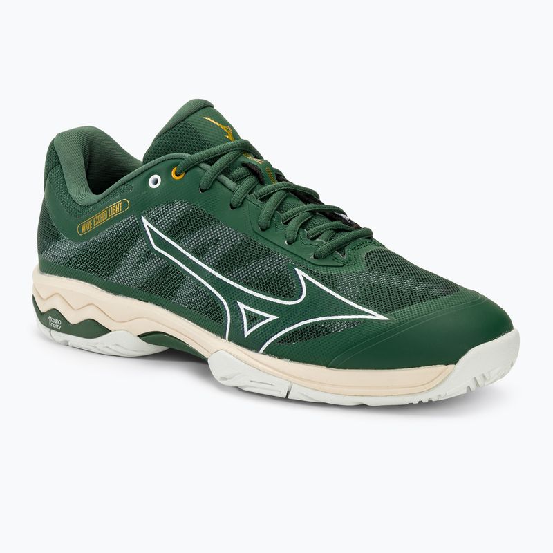 Vyriški teniso batai Mizuno Wave Exceed Light AC pine needle/white/papyrus