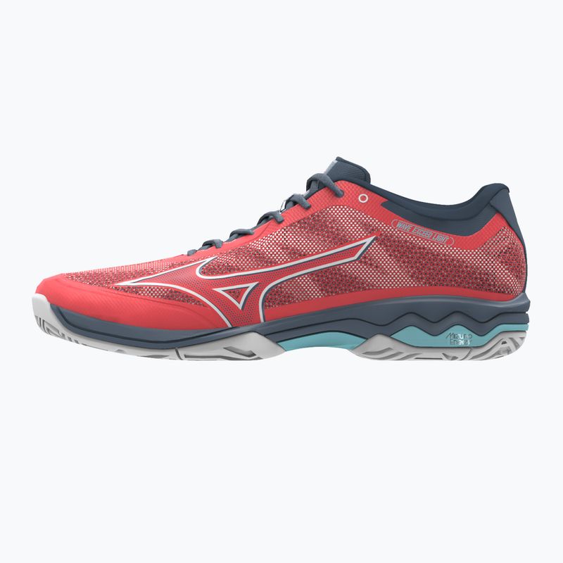 Moterų teniso bateliai Mizuno Wave Exceed Light CC Fierry Coral 2/White/China Blue 61GC222158 10