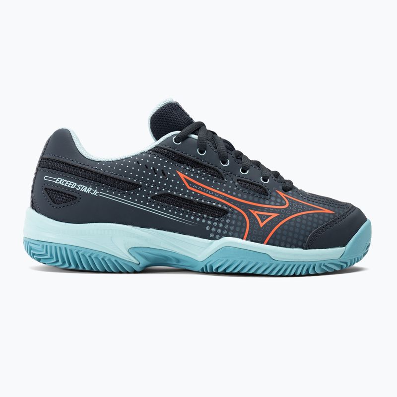 Vaikų teniso bateliai Mizuno Exceed Star CC collegiate blue/soleil/tanager/turquoise 2