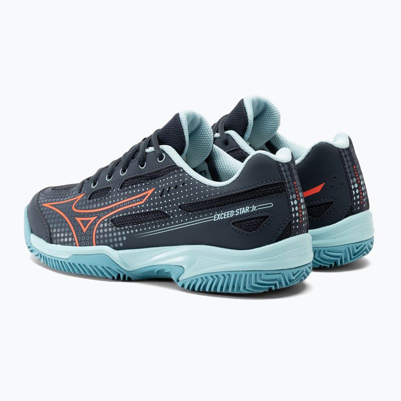 Vaikų teniso bateliai Mizuno Exceed Star CC collegiate blue/soleil/tanager/turquoise 3
