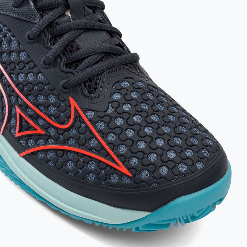 Vyriški teniso batai Mizuno Wave Exceed Tour 5 CC collegiate blue/soleil/tanager turquoise 7