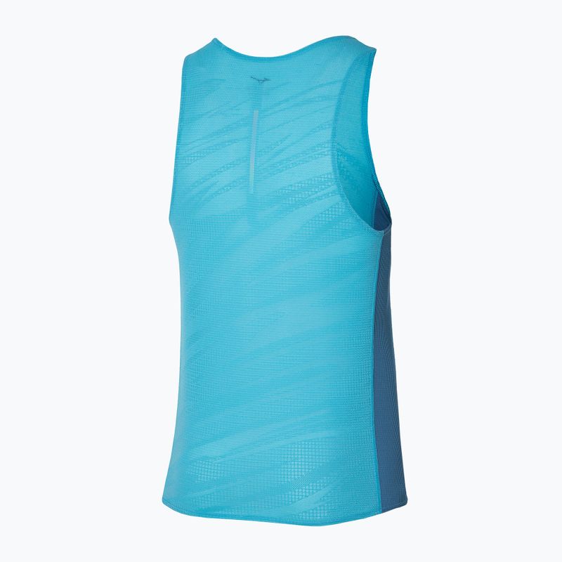 Vyriškas bėgimo marškinėlis Mizuno Aero Tank maui blue 2