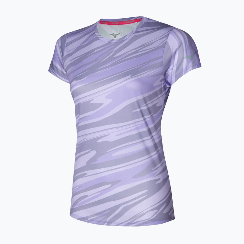 Moteriški bėgimo marškinėliai Mizuno Core Graphic Tee pastelinės alyvinės spalvos
