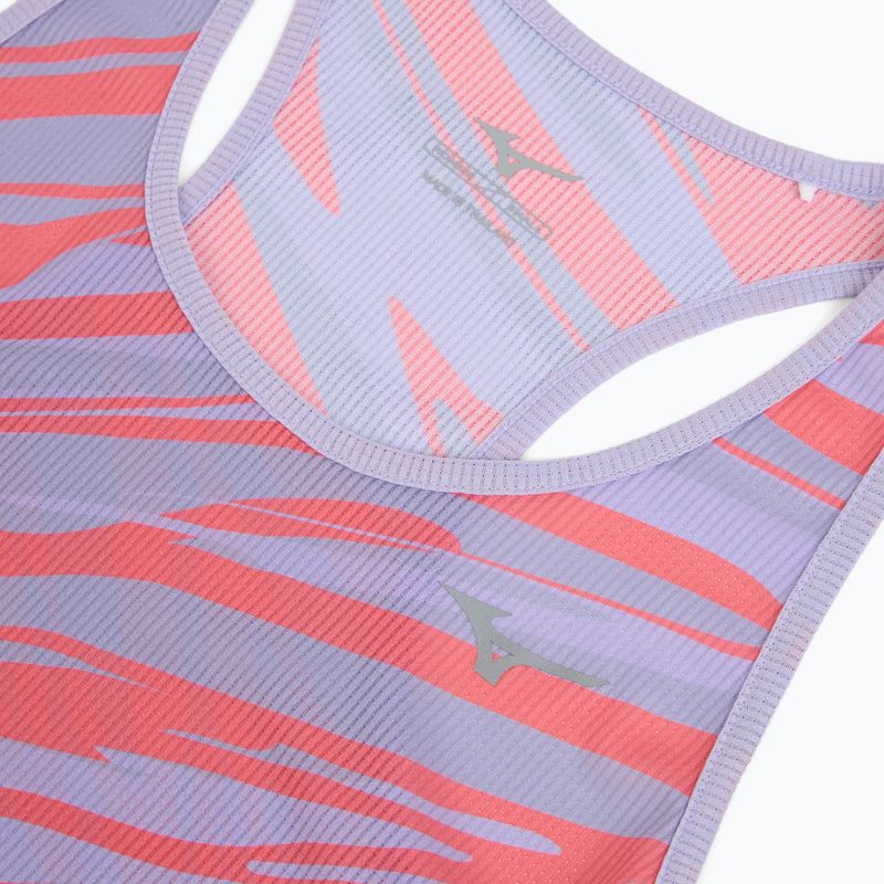 Moteriškas bėgimo marškinėlis Mizuno DAF Graphic Tank pastelinės alyvinės spalvos 3
