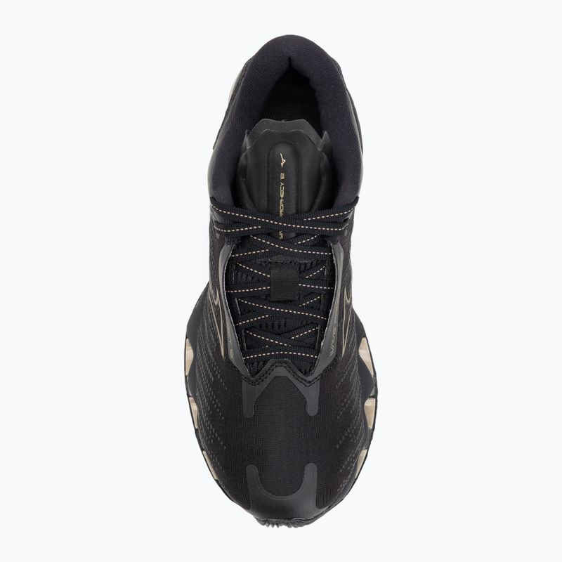 Moteriški bėgimo bateliai Mizuno Wave Prophecy 12 black/ge gold 5