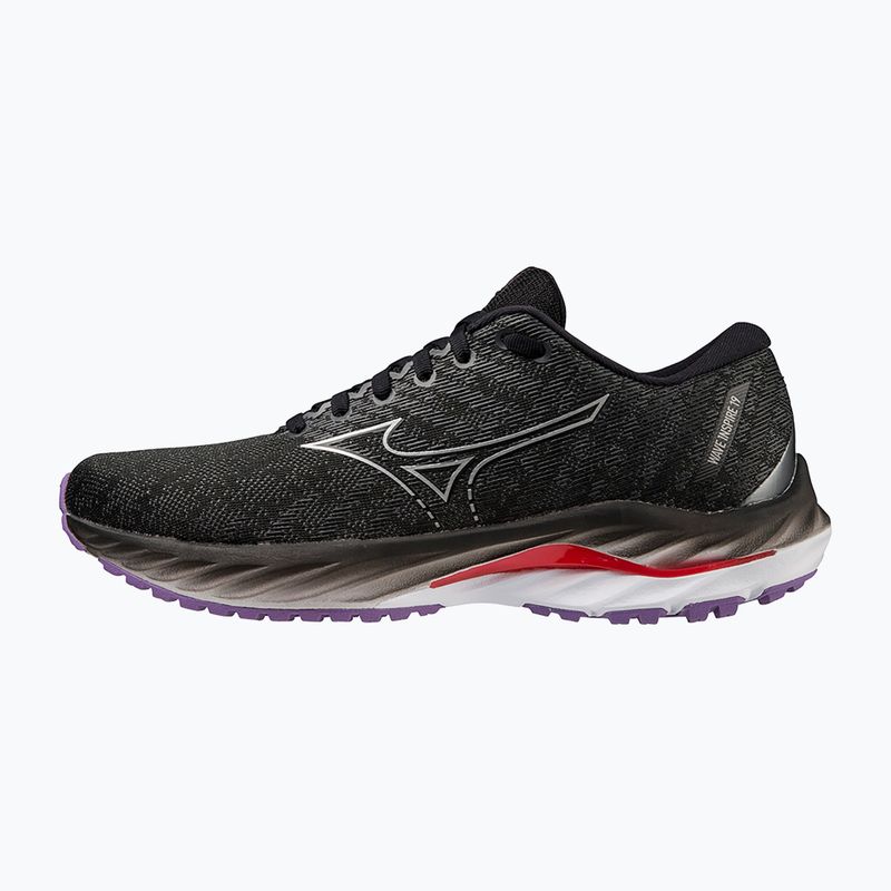 Moteriški bėgimo bateliai Mizuno Wave Inspire 19 W black/ silver/ bitsweet 10